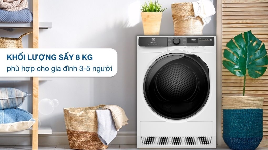 Máy sấy bơm nhiệt Electrolux UltimateCare 8 kg EDH803J5WC 13-min