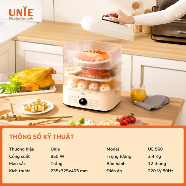Nồi hấp Unie UE560 18L 6-min