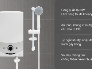 Máy nước nóng trực tiếp Ariston 4500W Aures SM45E SBS VN
