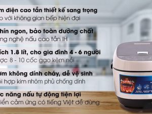 Nồi cơm cao tần Midea 1.8 lít MB-HS5008